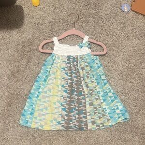 Colorful Geometric Kids Casual Dress
